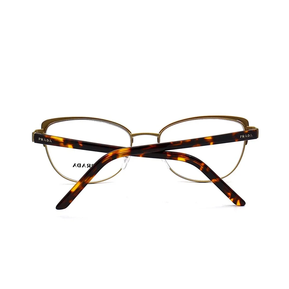 NEW PRADA PR 63XV 09B1O1 BORDEAUX/PALE GOLD AUTHENTIC EYEGLASSES FRAME